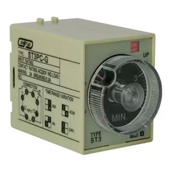 Реле времени 220V ST3PC-G (0.5-4min/40min/4h/24h) Энергия - Электрика, НВА - Реле, автоматизация и управление - Реле времени - . Магазин оборудования для автономного и резервного электропитания Ekosolar.ru в Балашихе