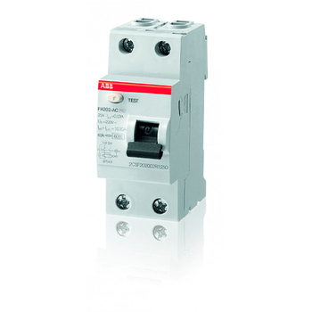 ABB FH202AC УЗО 2P 40A 30mA (AC) - Электрика, НВА - Модульное оборудование - Узо - . Магазин оборудования для автономного и резервного электропитания Ekosolar.ru в Балашихе