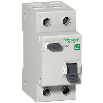 Дифференциальный автоматический выключатель Schneider Electric EASY 9 1P+N 16А 30мА C AC 4,5 кА - Электрика, НВА - Модульное оборудование - Дифференциальные автоматы - . Магазин оборудования для автономного и резервного электропитания Ekosolar.ru в Балашихе