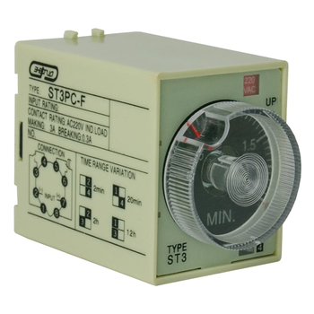 Реле времени 220V ST3PC-F (0.25-2m/20m/2h/12h) Энергия - Электрика, НВА - Реле, автоматизация и управление - Реле времени - . Магазин оборудования для автономного и резервного электропитания Ekosolar.ru в Балашихе