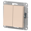 Переключатель Schneider Electric AtlasDesign 2-клавишный сх.6, 10АХ, бежевый механизм - Электрика, НВА - Выключатели и розетки - Выключатели - . Магазин оборудования для автономного и резервного электропитания Ekosolar.ru в Балашихе