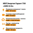 ИБП для котла Энергия Гарант 750 + Аккумулятор 33 Ач 12 В (450Вт - 40мин) - ИБП и АКБ - ИБП для котлов - . Магазин оборудования для автономного и резервного электропитания Ekosolar.ru в Балашихе