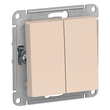 Переключатель Schneider Electric AtlasDesign 2-клавишный сх.6, 10АХ, бежевый механизм - Электрика, НВА - Выключатели и розетки - Выключатели - . Магазин оборудования для автономного и резервного электропитания Ekosolar.ru в Балашихе