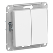 Выключатель Schneider Electric AtlasDesign 2-клавишный сх.5, 10АХ, белый, механизм - Электрика, НВА - Выключатели и розетки - Выключатели - . Магазин оборудования для автономного и резервного электропитания Ekosolar.ru в Балашихе