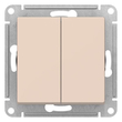 Выключатель Schneider Electric AtlasDesign 2-клавишный сх.5, 10АХ, бежевый, механизм - Электрика, НВА - Выключатели и розетки - Выключатели - . Магазин оборудования для автономного и резервного электропитания Ekosolar.ru в Балашихе