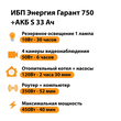 ИБП Энергия Гарант 750 + Аккумулятор S 33 Ач - 12В (450Вт - 40мин) - ИБП и АКБ - ИБП для котлов - . Магазин оборудования для автономного и резервного электропитания Ekosolar.ru в Балашихе