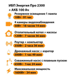 ИБП для котла Энергия Про 2300 + Аккумулятор 100 Ач 12 В (1600Вт - 34мин) - ИБП и АКБ - ИБП для котлов - . Магазин оборудования для автономного и резервного электропитания Ekosolar.ru в Балашихе